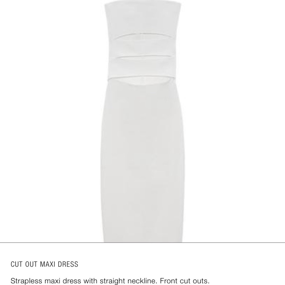 Zara White Cut Out Maxis Dress NWT